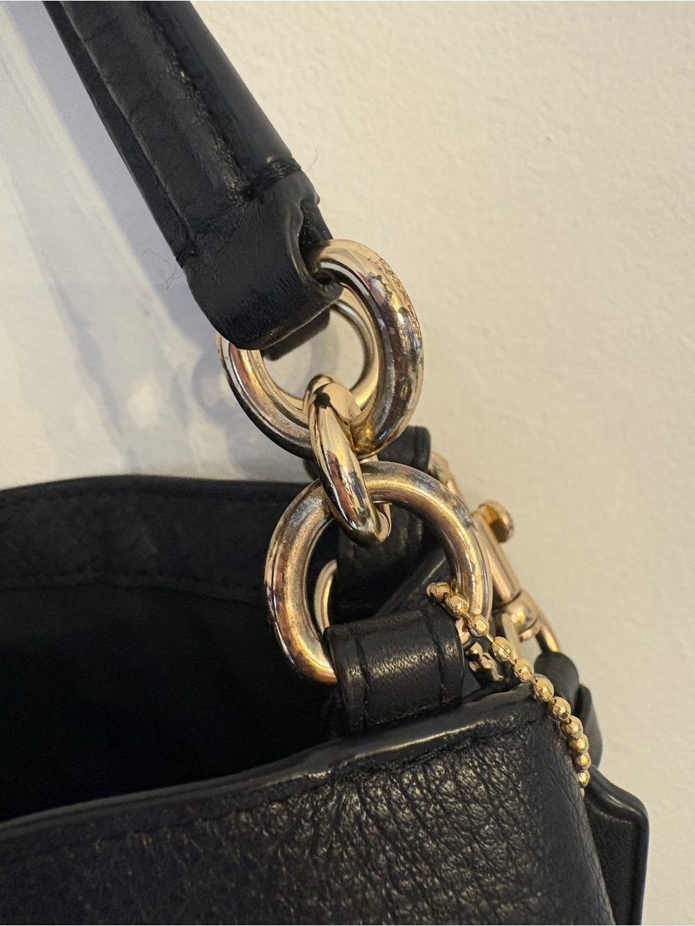 Coach Black Pebbled Leather Convertible Satchel Shoulder Crossbody Bag - Picture 10 of 16